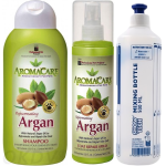 PPP Aanbieding voordeelpakket Aromacare Argan Shampoo en spray + doseerfles 500ml