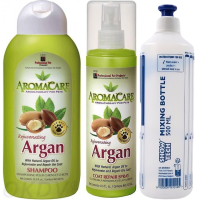 PPP Aanbieding voordeelpakket Aromacare Argan Shampoo en spray + doseerfles 500ml