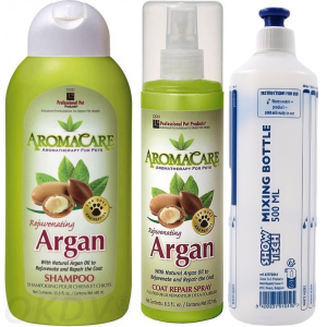 PPP Aanbieding voordeelpakket Aromacare Argan Shampoo en spray + doseerfles 500ml