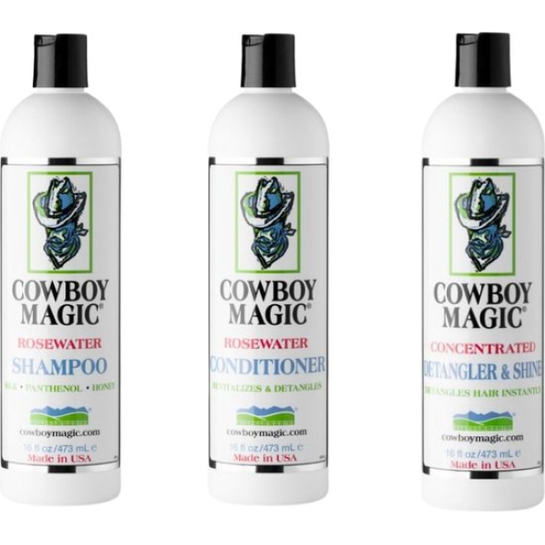 Cowboy Magic Complete Verzorgingsset – Shampoo, Conditioner & Detangler – 3 × 473 ml