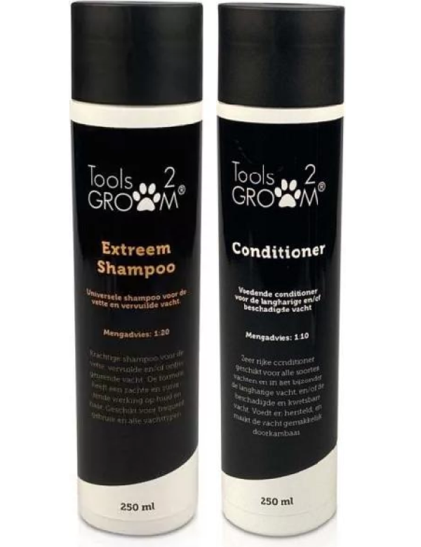 Extreem Shampoo en Conditioner 250 ml Tools 2 Groom Extreem Shampoo en Conditioner 250 ml Tools 2 Groom