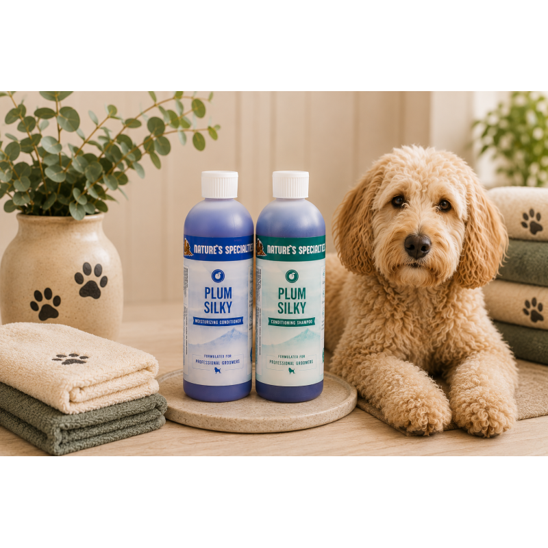 Nature’s Specialties Plum Silky Shampoo & Conditioner Set 473 ml