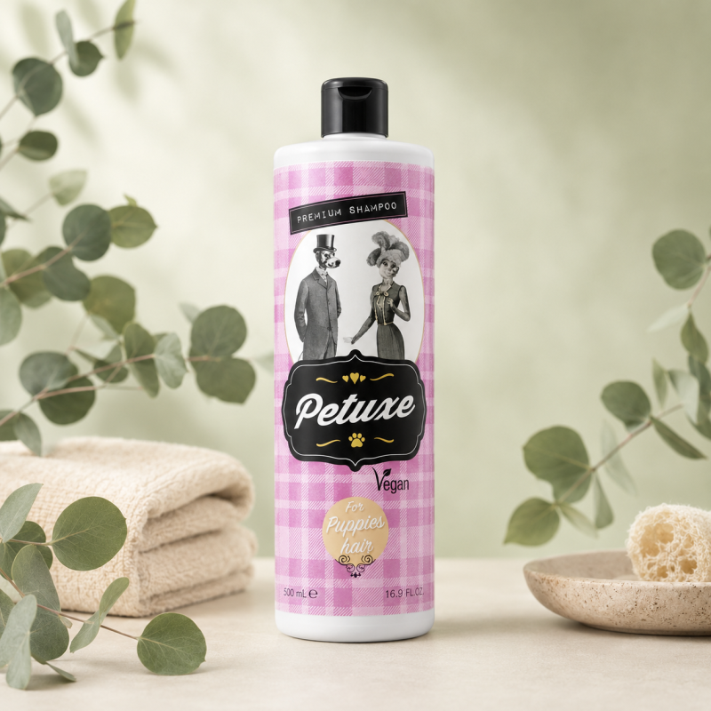 Petuxe puppies/puppy-vegan hondenshampoo 500 ml