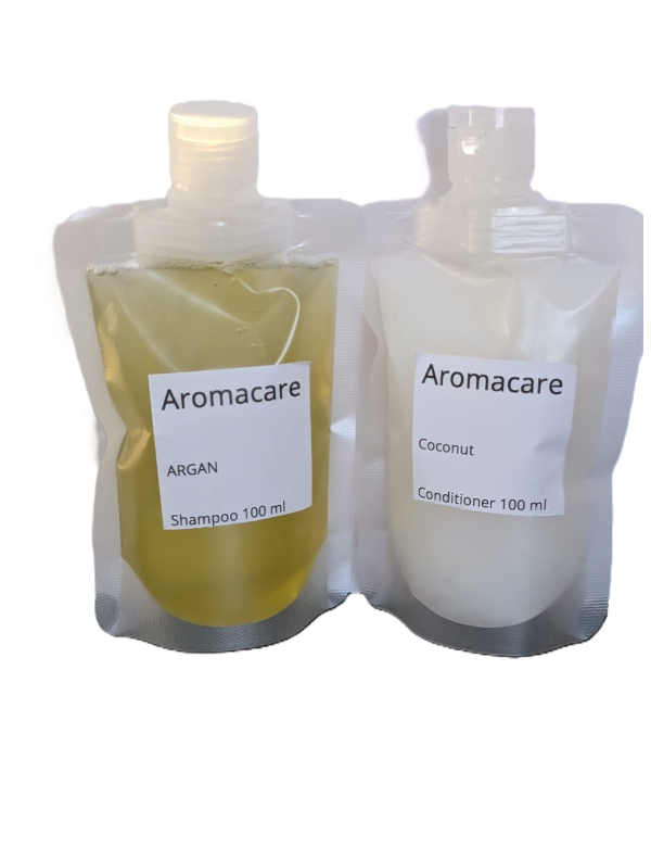 PPP Aromacare Probeerset – Argan Shampoo (100 ml), Coconut Conditioner (100 ml) 