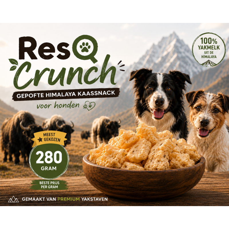 ResQ Crunch – Gepofte Himalaya Kaassnack voor Honden 280 Gram