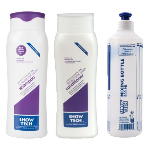 Showtech Sensational Salon Honden- of Kattenshampoo Beginners Pakket klein