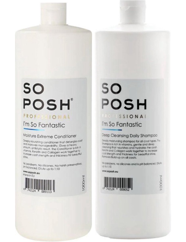 So Posh Hondenshampoo en conditioner set 1000 ml/1 liter So Posh Hondenshampoo en conditioner set 1000 ml/1 liter