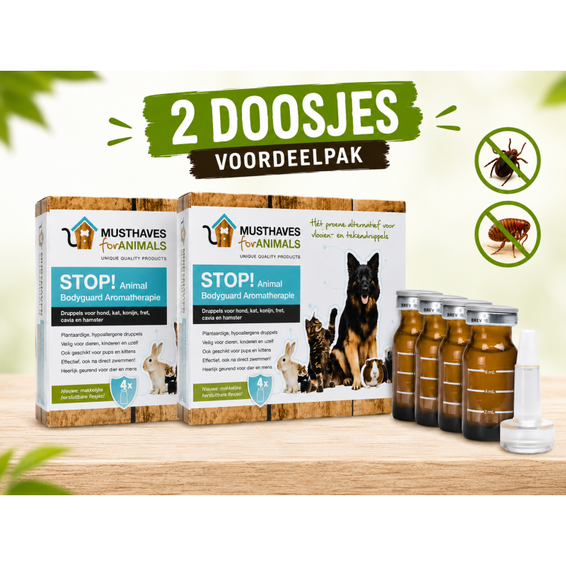 Musthaves for Animals STOP! Animal Bodyguard Aromatherapie Voordeelpak – 8 x 8 ml