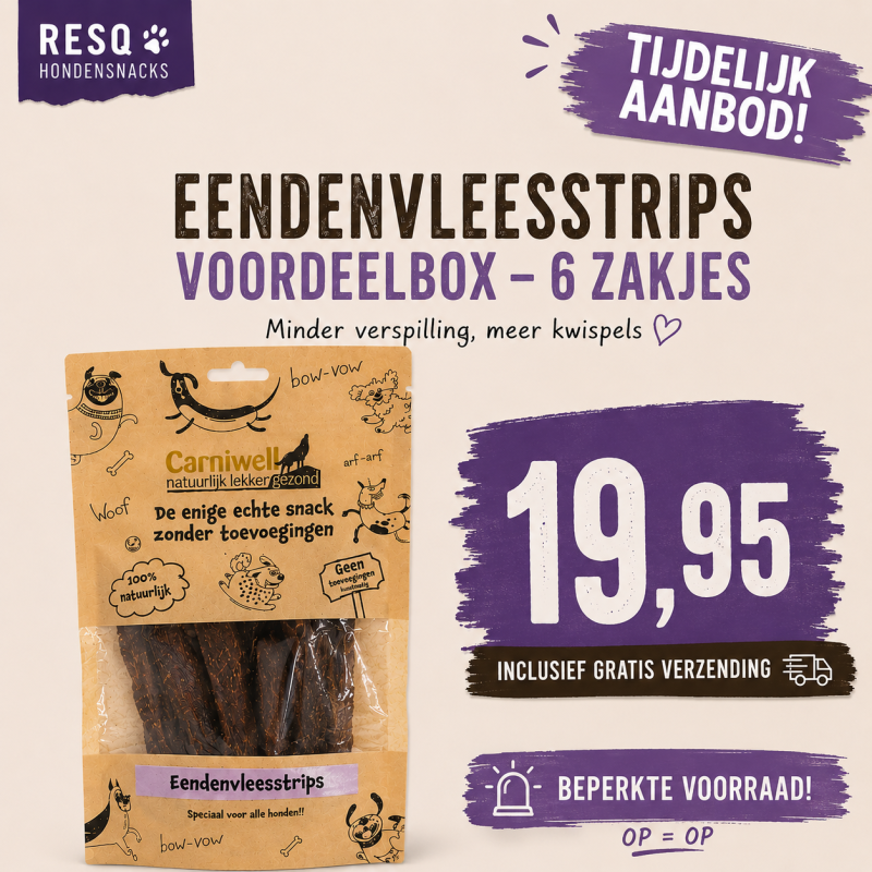 ResQ Eendenvleesstrips Voordeelbox – 6 Zakjes