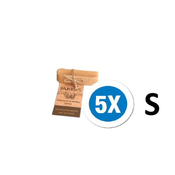 Aanbieding 5 Stuks Yakka's Yakmelk kauwbot Small voor hond 