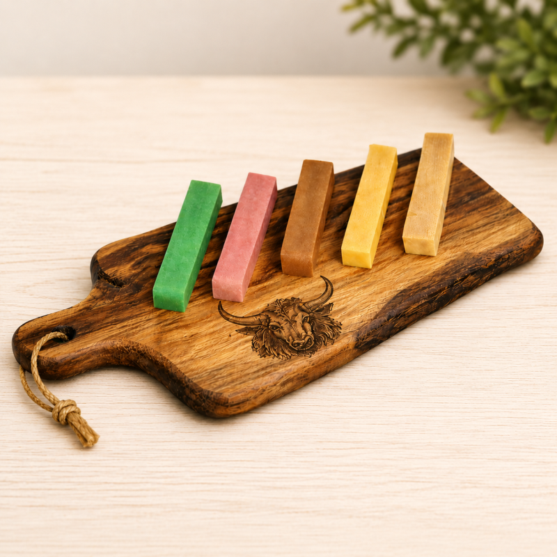 Aanbieding Pakket: 4 Smaken + 1 Klassieke Yakstaaf Kauwbot Medium