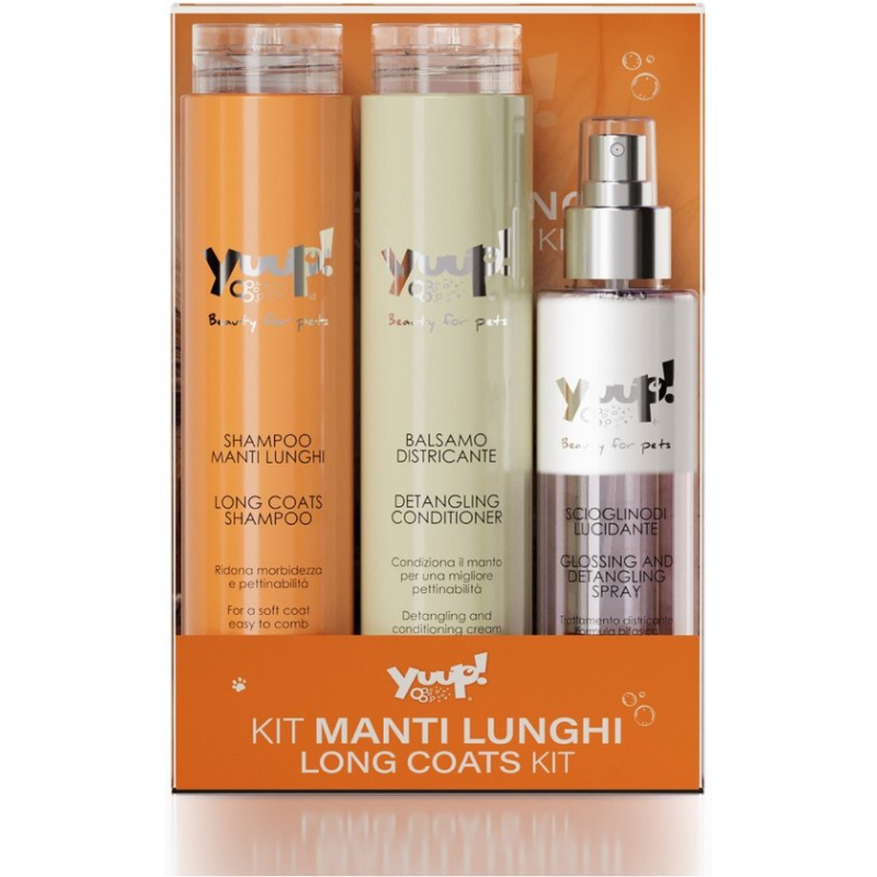 Yuup! Hondenshampooset voor Lange Vachten - Shampoo, Conditioner & Detangling Spray