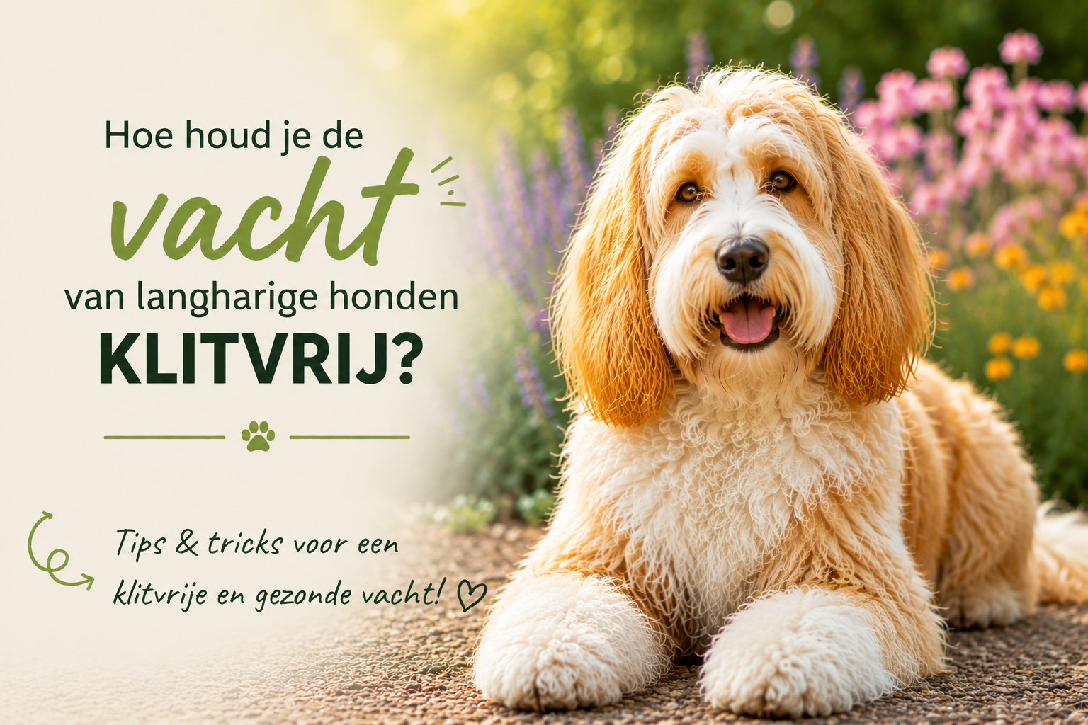 Hoe houd je de vacht van langharige honden klitvrij?