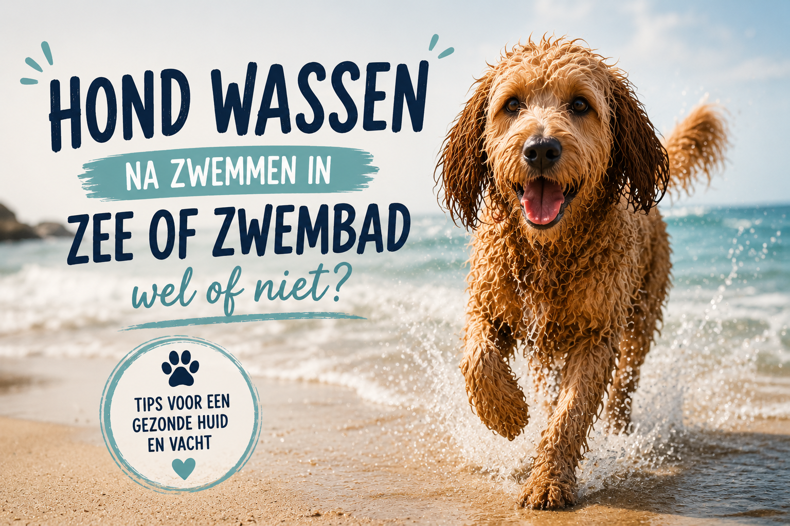 Hond wassen na zwemmen in zee of zwembad: wel of niet?