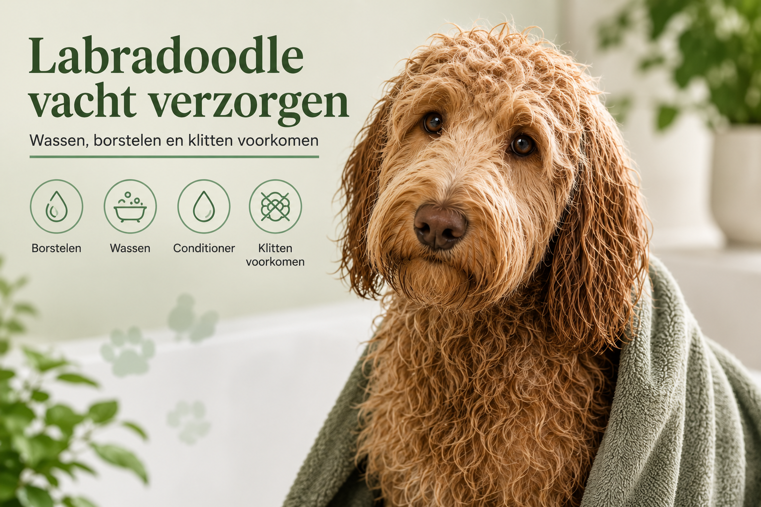 Labradoodle vacht verzorgen: wassen, borstelen en klitten voorkomen